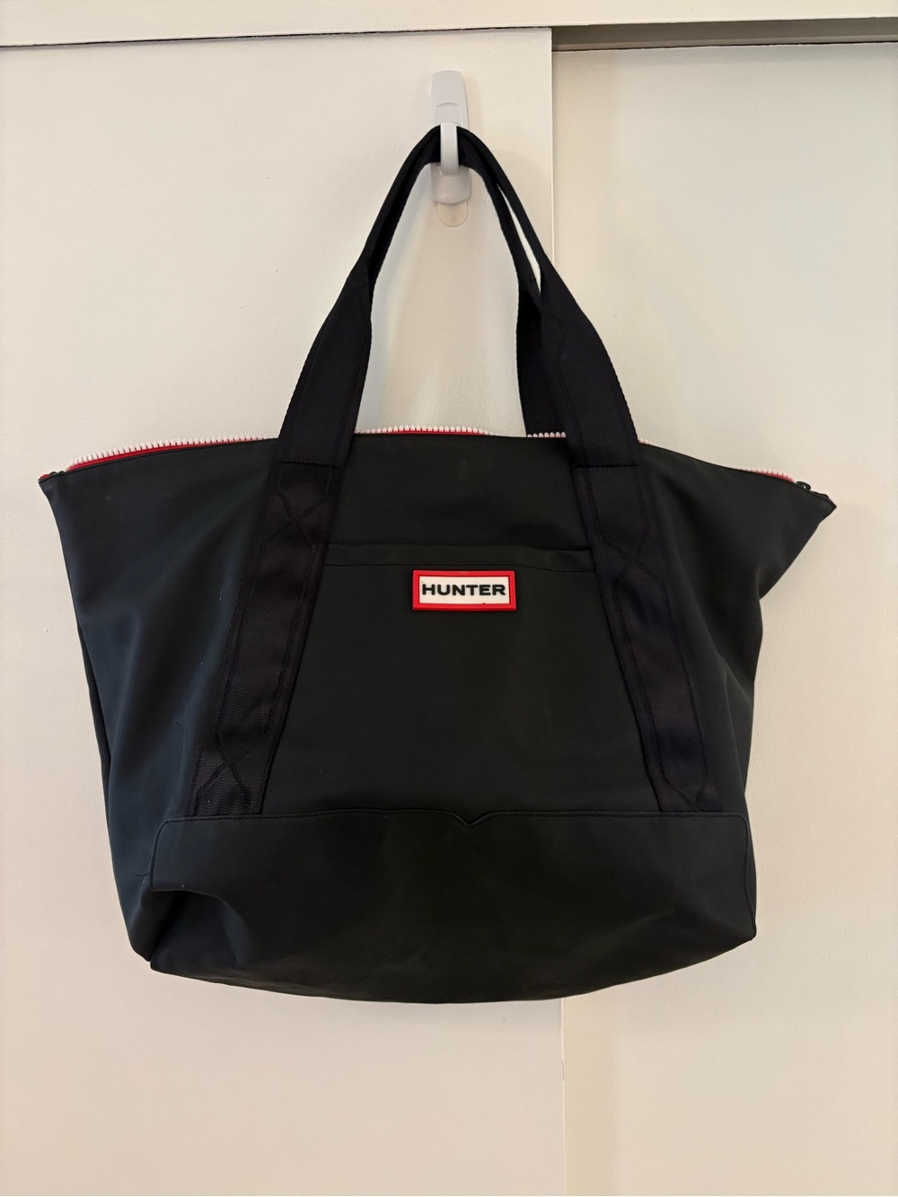 Hunter for Target Black Duffel Tote with Red Trim